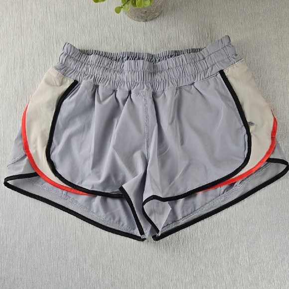 lululemon athletica Pants - Lululemon Athletica Gray and Red Athletic Shorts Lightweight Comfort